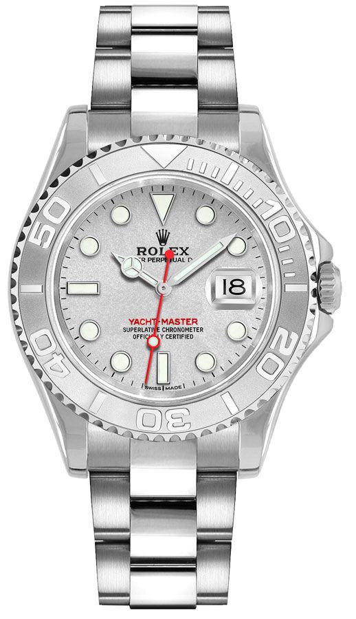 Rolex Yacht-Master 35 Platinum Bezel Women's Watch 168622
