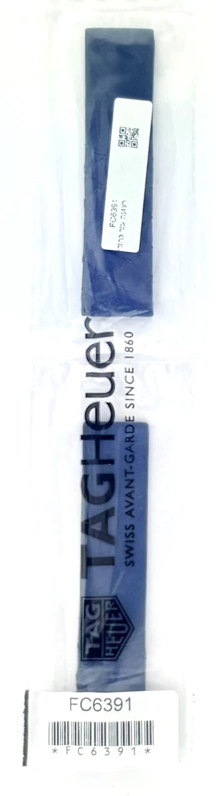 Tag Heuer Carrera 19mm Blue Leather OEM Watch Strap with Quilted Pattern FC6391