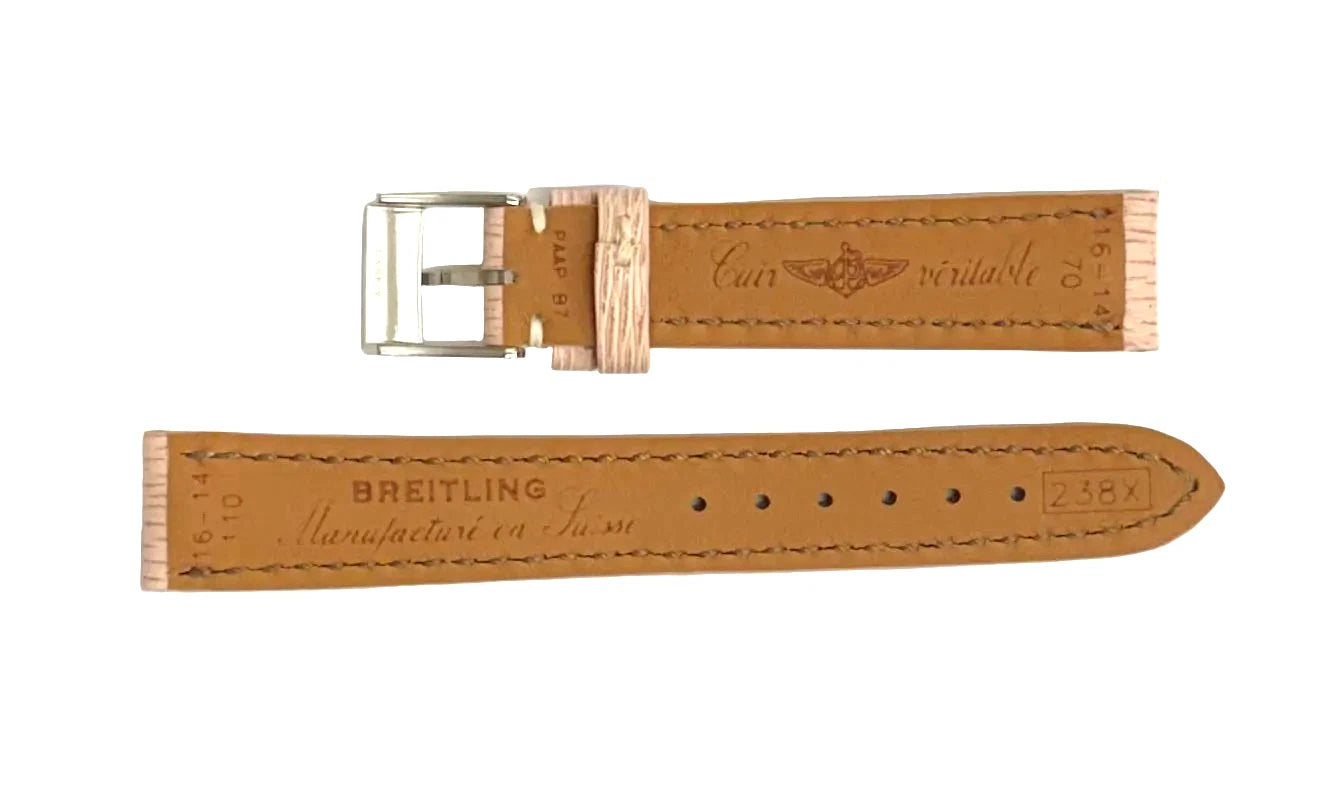 Breitling 16mm Pink Leather Strap 238X