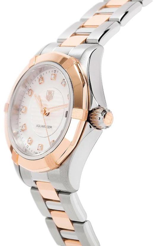 Tag Heuer Aquaracer White Pearl & Diamond Dial Ladies Watch WAP1451.BD0837