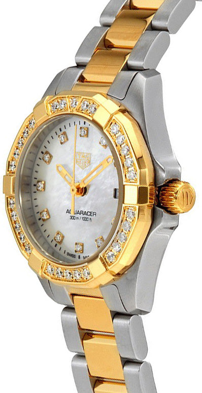 Tag Heuer Aquaracer Diamond & Gold Ladies Luxury Watch WBD1423.BB0321