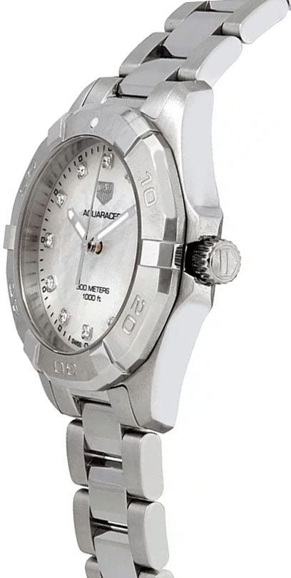Tag Heuer Aquaracer White Pearl & Diamond Dial Women's Watch WBD1314.BA0740