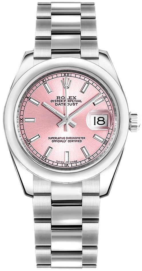 Rolex Datejust 31 Stainless Steel Pink Dial Watch 178240-0028