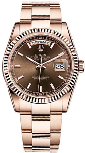 Rolex Day-Date 36 Solid 18K Rose Gold Watch 118235-0129