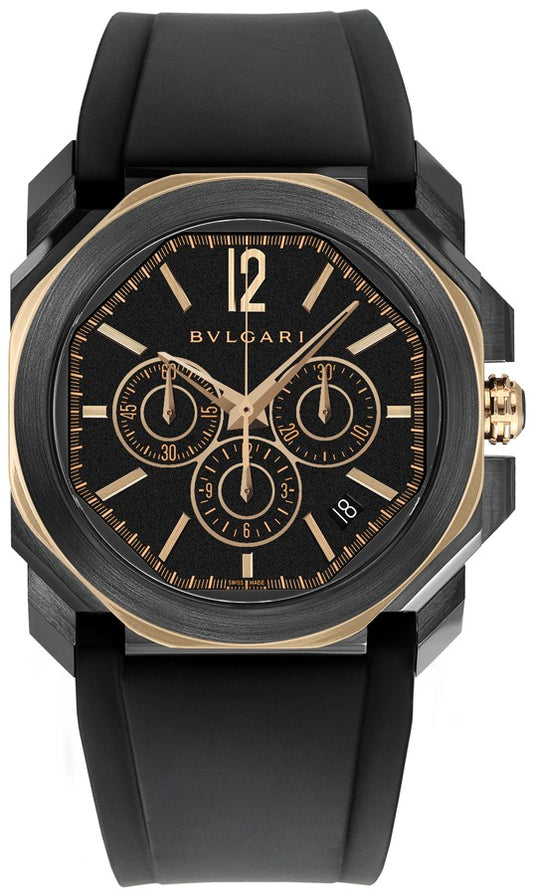 Bvlgari Octo Velocissimo Automatic 41mm Black Steel Men's Watch 103075