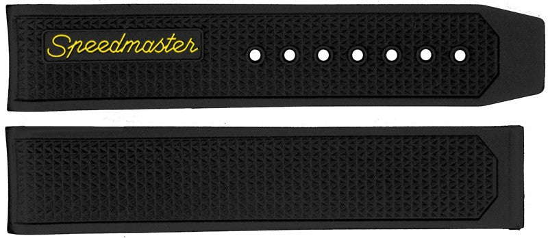 Omega Speedmaster Racing 19mm Black Rubber Strap 98000417