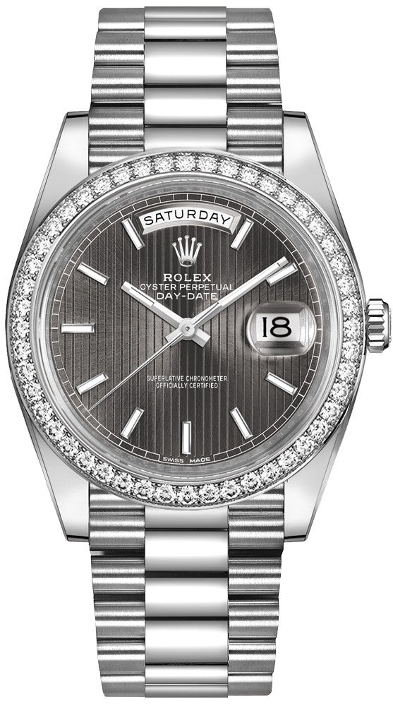 Rolex Day-Date 40 Dark Rhodium Dial Men's Watch 228349RBR-0008