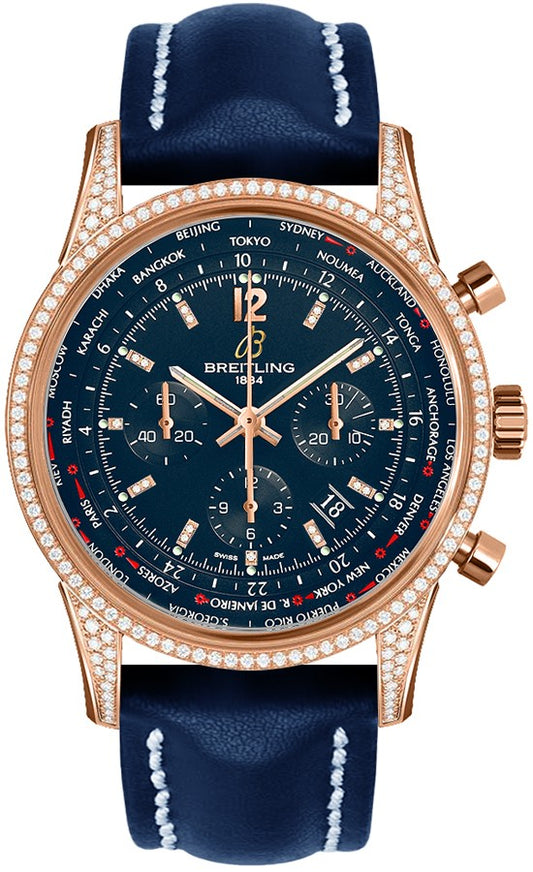 Breitling Transocean Unitime Diamonds Men's Watch RB0510U8/C881-102X
