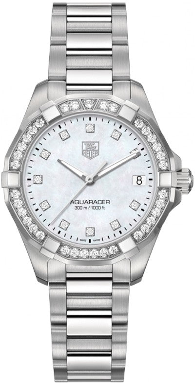 Tag Heuer Aquaracer Diamond Stainless Women's Luxury Watch WAY1314.BA0915