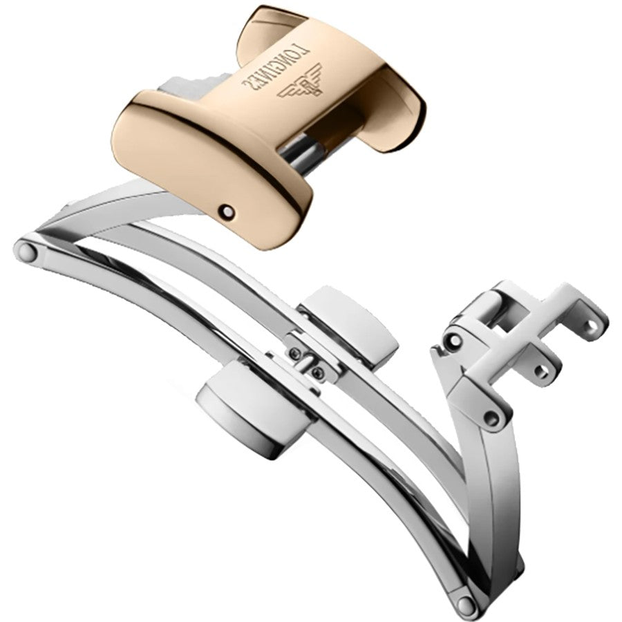 Longines 20mm Rose Gold & Stainless Steel Deployment Buckle L639123319