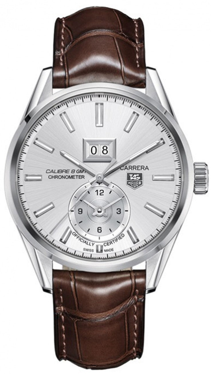 Tag Heuer Carrera GMT Silver Dial Men's Luxury Watch WAR5011.FC6291