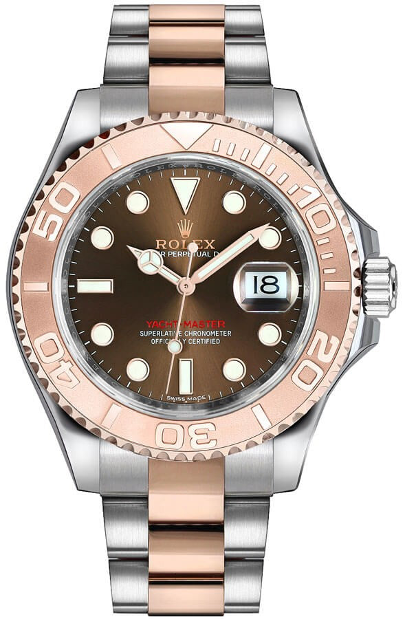 Rolex Yacht-Master 40 Chocolate Dial Rose Gold & Steel Watch 116621-0001