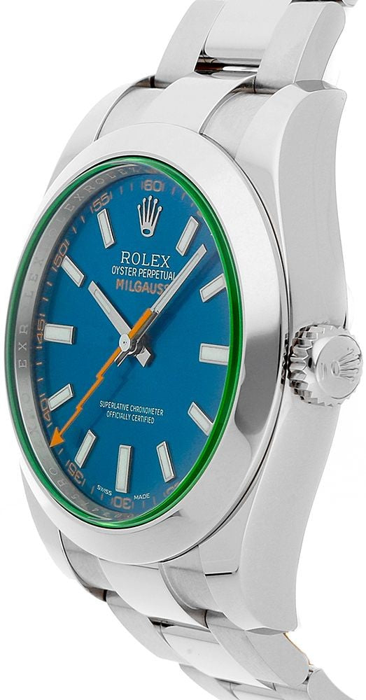 Rolex Oyster Perpetual Milgauss Z-Blue Steel Men's Watch 116400GV-0002