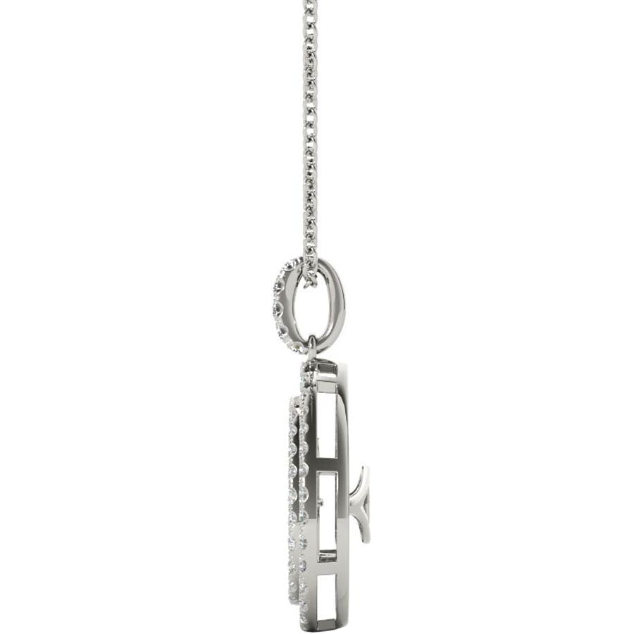 Diamond Triple Pear Pendant, .63 Carat on Solid 18k White Gold P21957W