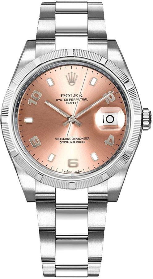 Rolex Oyster Perpetual Date 34 Pink Women's Watch 115210