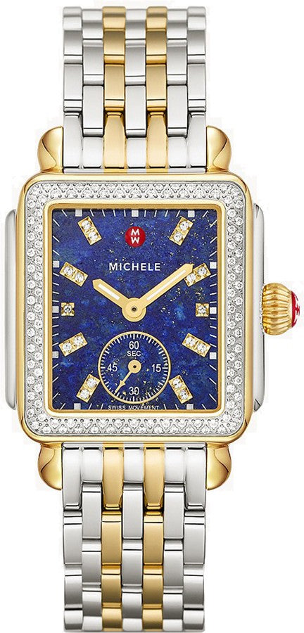 Michele Deco Mid Diamond Bezel Lapis Dial Women's Watch MWW06V000125