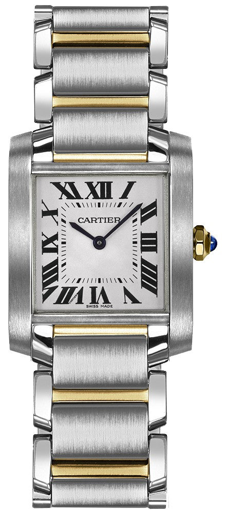 Cartier Tank Francaise Two-tone Silver Dial Women's Watch W2TA0003