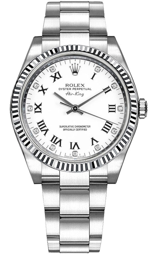 Rolex Oyster Perpetual Air-King Diamond Watch 114234