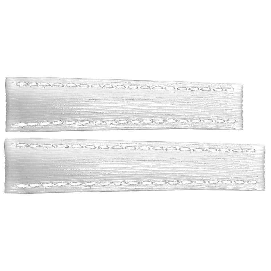 Breitling 18mm White Leather Strap 262X