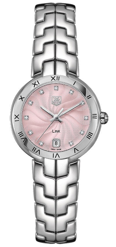 Tag Heuer Link Pink Dial Diamond Women's Watch WAT1313.BA0956