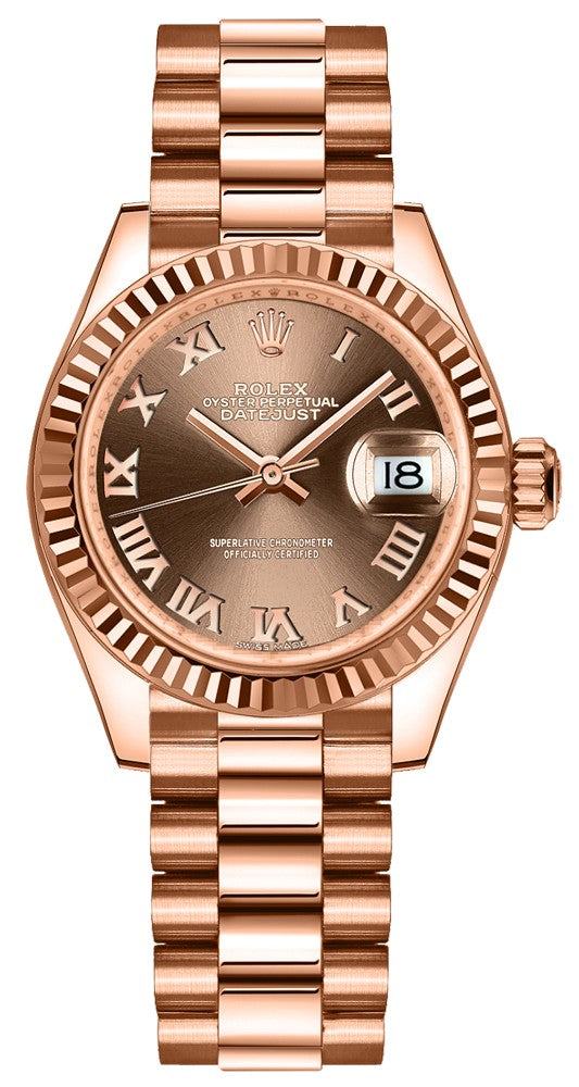 Rolex Lady-Datejust 28 Roman Numerals Women's Watch 279175-0014