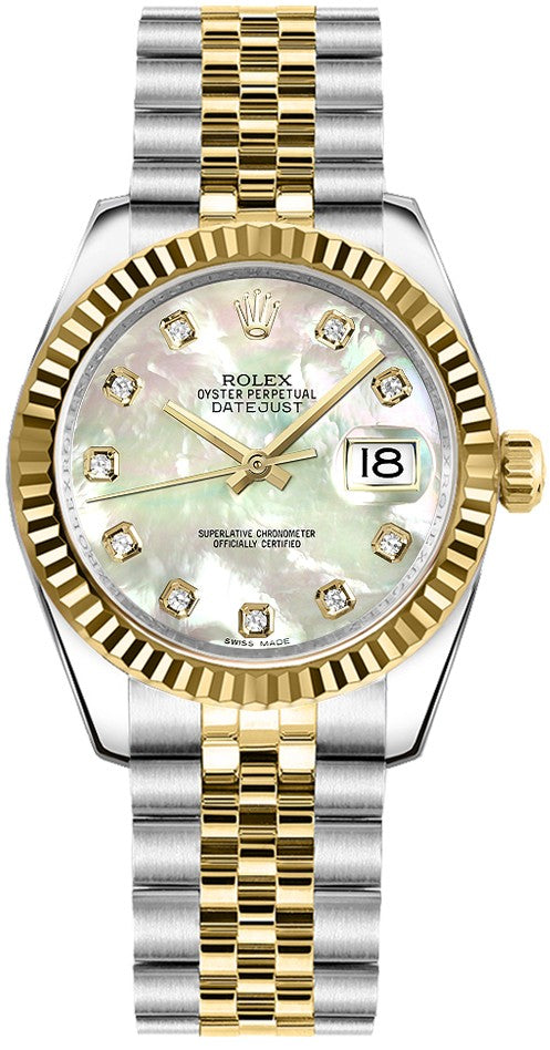 Rolex Datejust 31 Mother of Pearl Diamond Dial Watch 178273