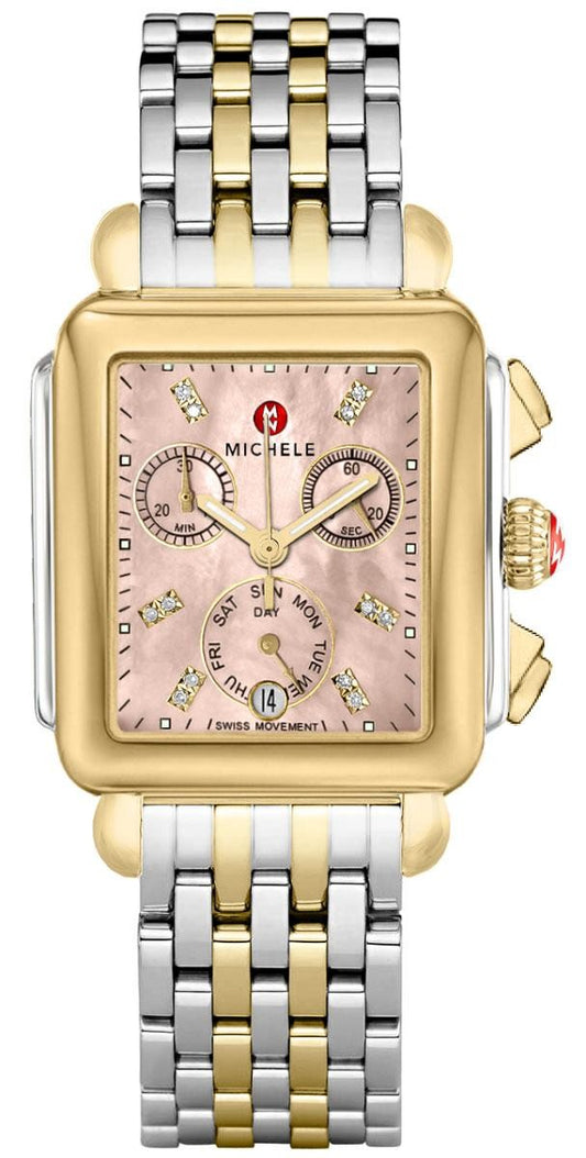 Michele Deco Two-Tone Diamond Dial Women's Watch MWW06P000286