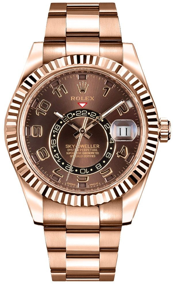 Rolex Sky-Dweller 18k Everose Gold Men's Watch 326935-0003