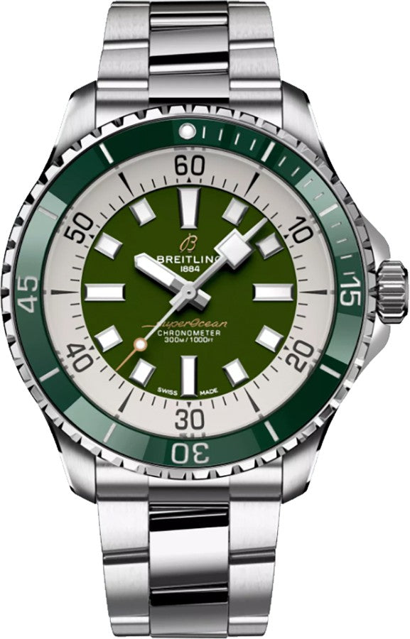Breitling Superocean Automatic 44 Green Men's Watch A17376A31L1A1