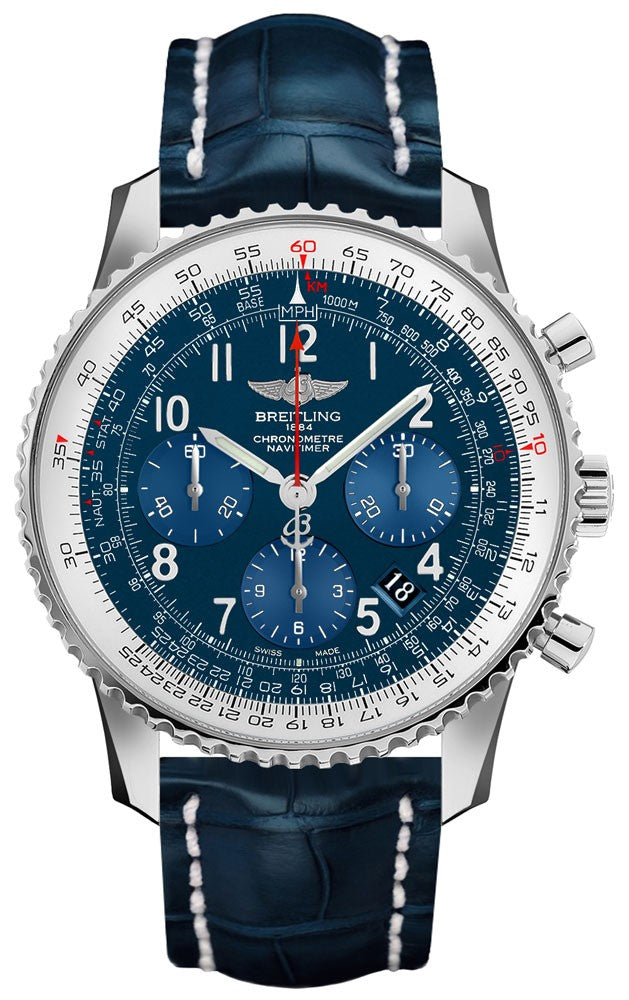 Breitling Navitimer 01 43 Chronograph Blue Dial Men's Watch AB0121C4/C920-731P