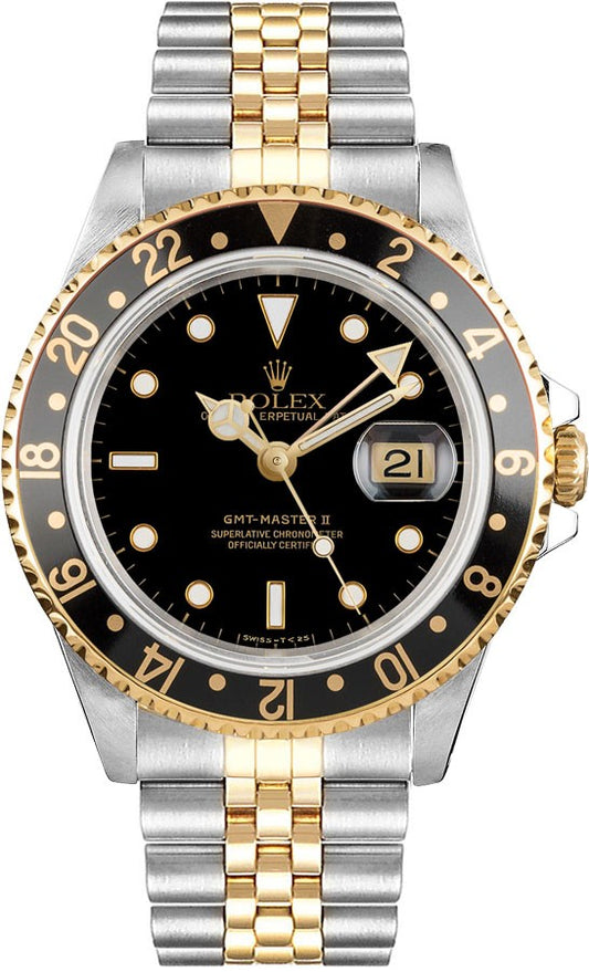 Rolex GMT-Master II Oystersteel & Yellow Gold Men's Watch 16713LN