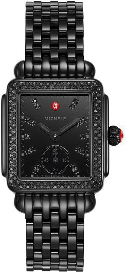 Michele Deco Mid Noir Black Stainless Steel Women's Watch MWW06V000127