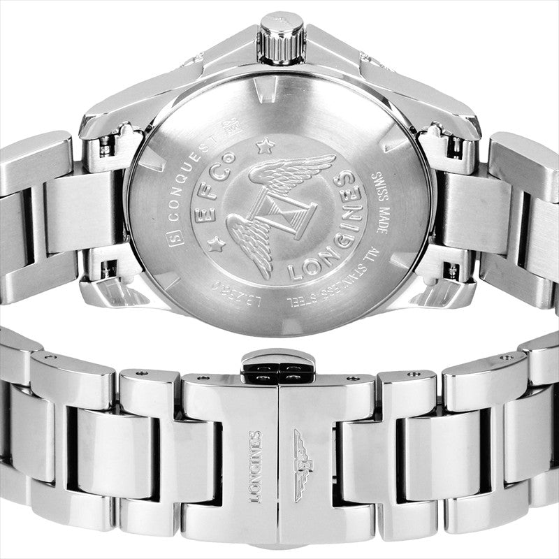 Longines Conquest White Pearl & Diamonds Women's Watch L3.258.0.88.6
