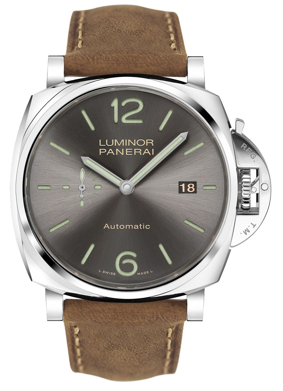 Panerai Luminor Grey Dial Men's Watch PAM00904