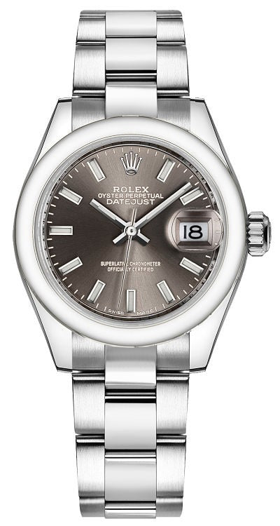 Rolex Lady-Datejust 28 Dark Grey Dial Women's Watch 279160-0010