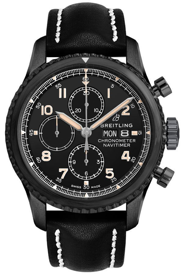 Breitling Navitimer 8 Chronograph Black Steel Men's Watch M1331410-BG67-497X
