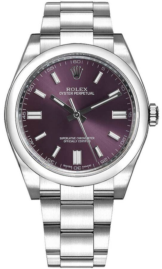 Rolex Oyster Perpetual 36 Automatic Red Grape Dial Women's Watch 116000-0010
