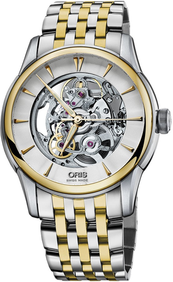 Oris Artelier Skeleton Two-tone Men's Watch 73476704351MB
