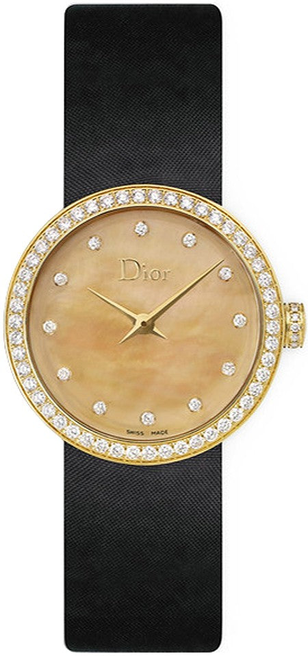 Christian Dior La D De Dior Gold Pearl & Diamond Dial Women's Watch CD047150A001