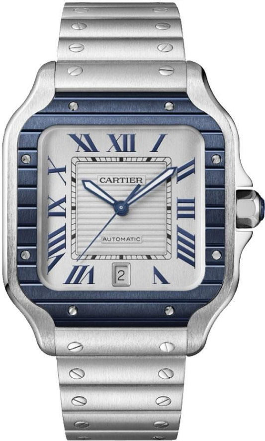 Cartier Santos De Cartier Grey Dial Men's Watch WSSA0047