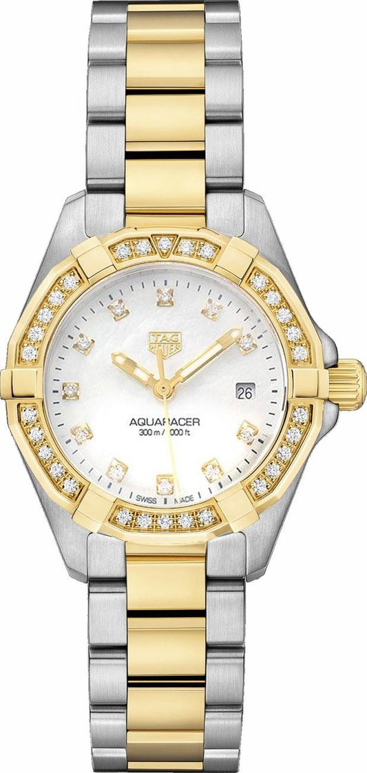 Tag Heuer Aquaracer Diamond & Gold Ladies Luxury Watch WBD1423.BB0321