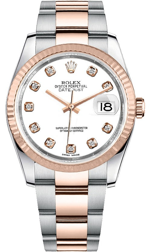 Rolex Datejust 36 White Diamond Dial Watch 116231-0063