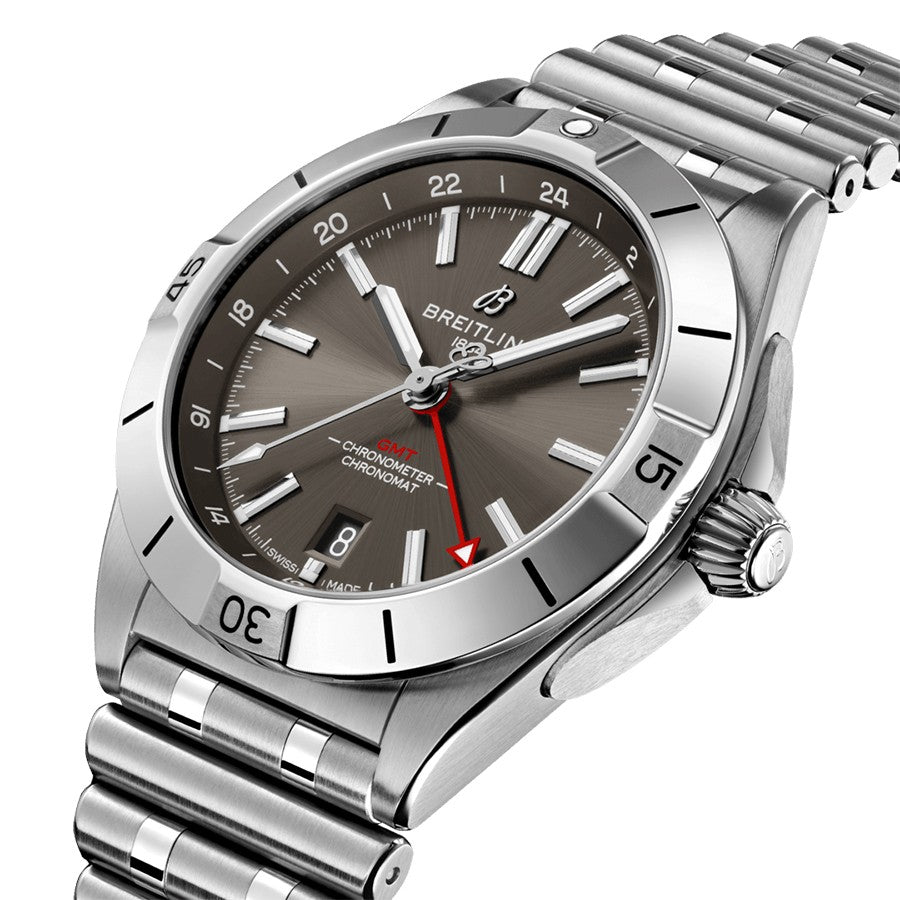 Breitling Chronomat Automatic GMT 40 Grey Dial Men's Watch A32398101M1A1