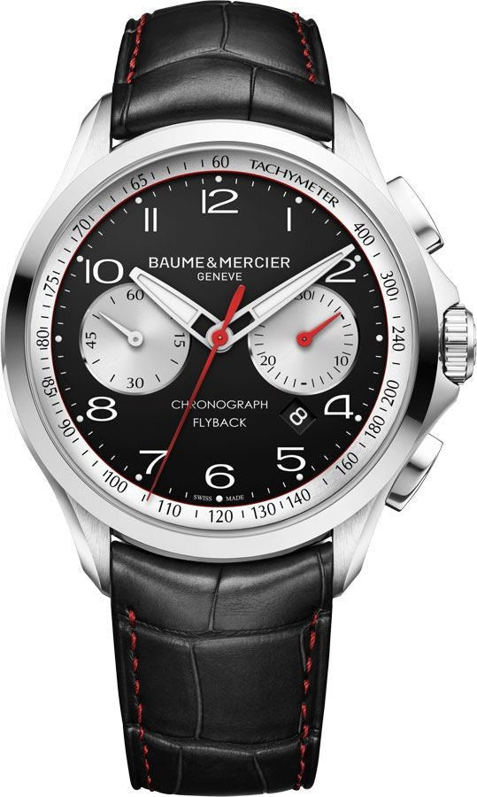 Baume & Mercier Clifton Club Black Dial Chronograph Men's Watch 10369
