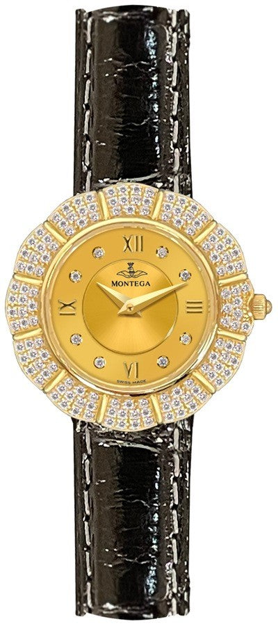Montega Yellow Gold Diamonds Luxury Women's Watch