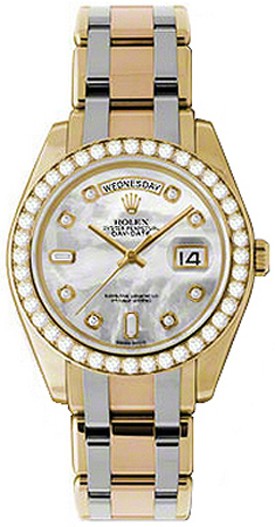 Rolex Day-Date Mother of Pearl Diamond Men's Watch 18948