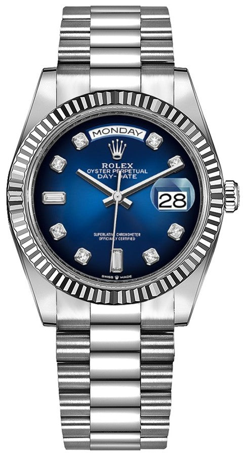 Rolex Day-Date 36 Diamond Hour Markers Unisex Watch 128236-0005