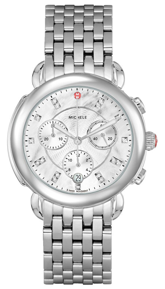 Michele Sidney Mother of Pearl Diamond Dial Women's Watch MWW30A000015