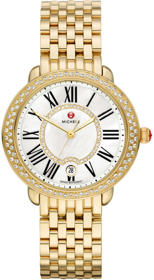 Michele Serein 16 Gold Diamond Womens Watch MWW21B000031