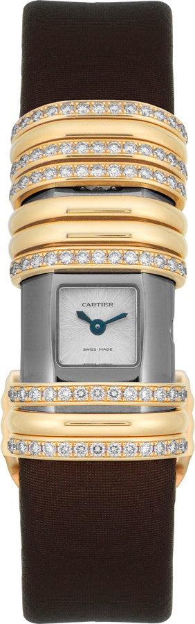 Cartier Declaration Yellow Gold & Titanium Diamond Women's Watch WT000150